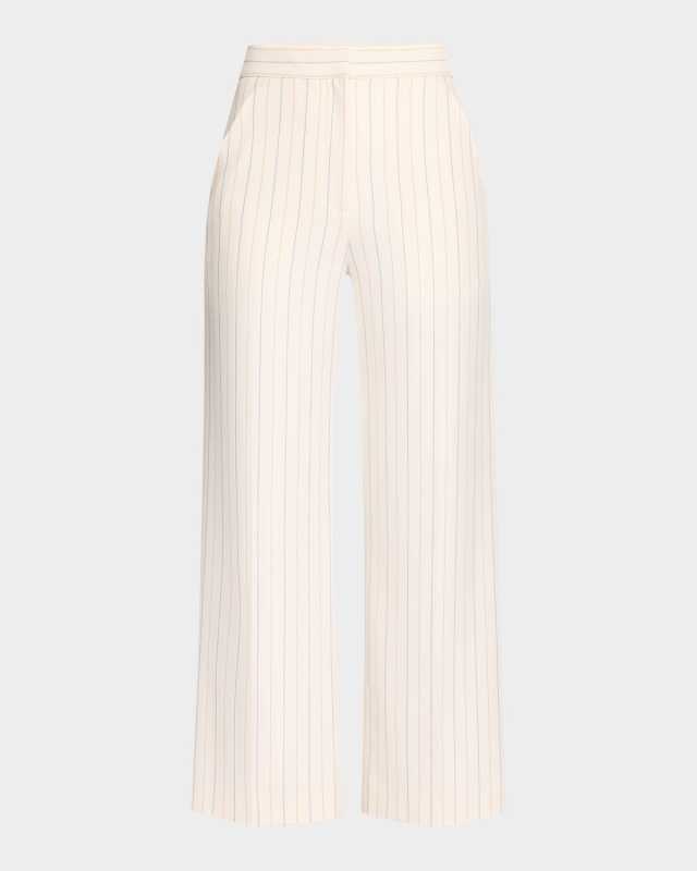 Brixton Pinstripe Wide-Leg Pants